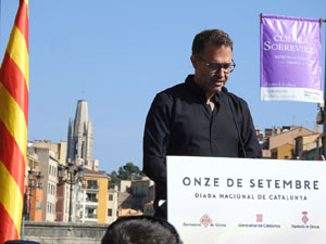 Diada Nacional 2024. Acte institucional a la pla&ccedil;a Catalunya, amb parlaments de Lluc Salellas, Miquel Noguer i S&iacute;lvia Paneque