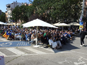 Diada Nacional 2024. Acte institucional a la pla&ccedil;a Catalunya, amb parlaments de Lluc Salellas, Miquel Noguer i S&iacute;lvia Paneque