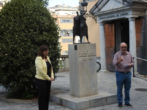 Diada Nacional 2024. Homenatge floral a Carles Rahola a la Rambla de la Llibertat