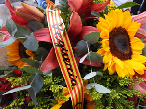 Diada Nacional 2024. Homenatge floral a Carles Rahola a la Rambla de la Llibertat