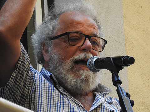 Jaume Albert Cruset durant la lectura del pregó