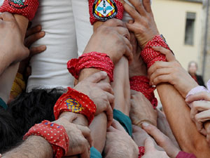 Fires de Sant Narc&iacute;s 2023. Els Castells de Vig&iacute;lia amb els Marrecs de Salt, Colla Castellera de Madrid  i la Colla Castellera Esperxats de l'Estany