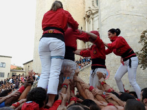 Fires de Sant Narc&iacute;s 2023. Els Castells de Vig&iacute;lia amb els Marrecs de Salt, Colla Castellera de Madrid  i la Colla Castellera Esperxats de l'Estany
