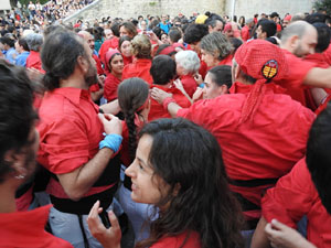 Fires de Sant Narc&iacute;s 2023. Els Castells de Vig&iacute;lia amb els Marrecs de Salt, Colla Castellera de Madrid  i la Colla Castellera Esperxats de l'Estany
