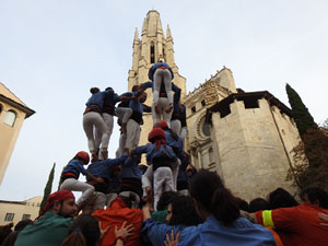 Fires de Sant Narcís 2024. Els Castells de Vigília amb els Marrecs de Salt, Colla Castellera Guillats de la Selva  i la Colla Castellera Esperxats de l'Estany