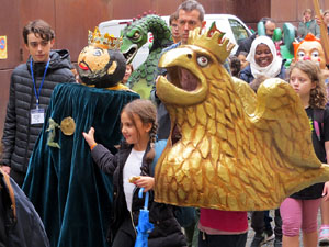 Fires de Sant Narcís 2024. Cercavila de gegantons amb la Girona Marxing Band
