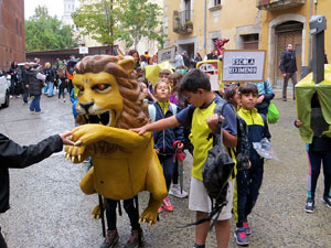 Fires de Sant Narcís 2024. Cercavila de gegantons amb la Girona Marxing Band