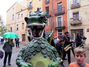 Fires de Sant Narcís 2024. Cercavila de gegantons amb la Girona Marxing Band