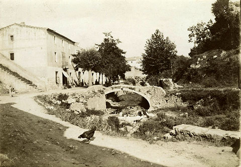 El pont de la font del Bisbe. 1900