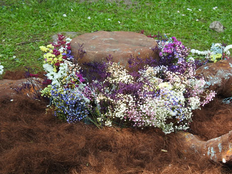 Temps de Flors 2024. Passeig Arqueol&ograve;gic. Sortida del claustre de la Catedral