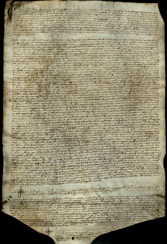 01/09/1612. Venda atorgada per Vicenç Moresc, pagès de la parròquia de Parets, baronia de Vilademuls, a favor de Llàtzer Scura, doctor en medicina, ciutadà honrat de Girona, duna casa situada al carrer de les Ballesteries de Girona. A orient, afronta amb la casa del comprador situada al carrer de Sant Llorenç, dins la Força Vella