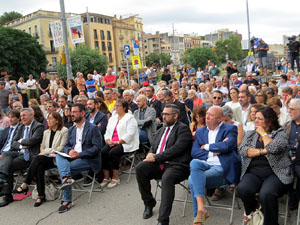 Diada Nacional 2025. Acte institucional a la plaça Catalunya, amb parlaments de Lluc Salellas, Miquel Noguer i Sílvia Paneque