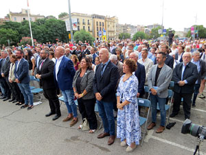 Diada Nacional 2025. Acte institucional a la plaça Catalunya, amb parlaments de Lluc Salellas, Miquel Noguer i Sílvia Paneque