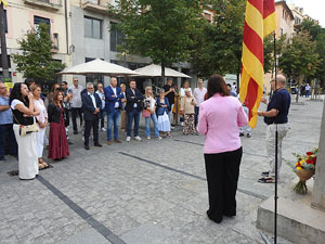Diada Nacional 2025. Homenatge floral a Carles Rahola a la Rambla de la Llibertat