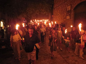 Diada Nacional 2025. XVII Marxa de Torxes de Girona pels carrers del Barri Vell de Girona