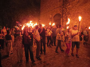 Diada Nacional 2025. XVII Marxa de Torxes de Girona pels carrers del Barri Vell de Girona