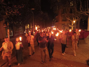 Diada Nacional 2025. XVII Marxa de Torxes de Girona pels carrers del Barri Vell de Girona