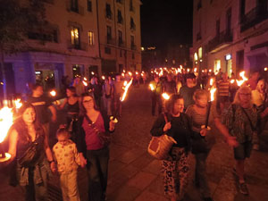 Diada Nacional 2025. XVII Marxa de Torxes de Girona pels carrers del Barri Vell de Girona
