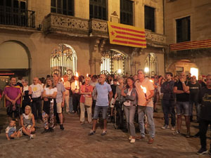 Diada Nacional 2025. XVII Marxa de Torxes de Girona pels carrers del Barri Vell de Girona