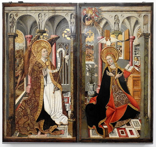 Ramon Solà II. L'Anunciació. Girona, segle XV. Pintura al tremp sobre fusta