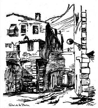 Dibuix del carrer publicat per Ramon Prior a l'article de Jaume Marquès