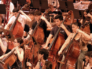 Festival Notes al parc 2022. Assaig de la Jove Orquestra de les Comarques Gironines