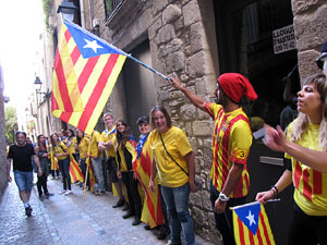 Ambient a Girona i preparaci&oacute; de la Via Catalana