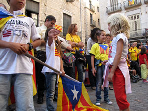 Ambient a Girona i preparaci&oacute; de la Via Catalana
