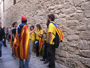 Ambient a Girona i preparaci&oacute; de la Via Catalana