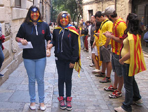 Ambient a Girona i preparaci&oacute; de la Via Catalana