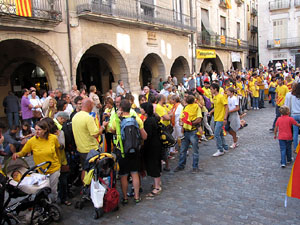 Ambient a Girona i preparaci&oacute; de la Via Catalana