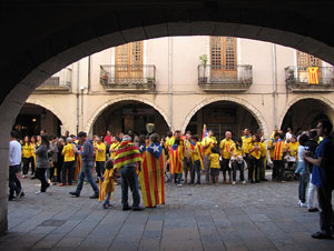 Ambient a Girona i preparaci&oacute; de la Via Catalana