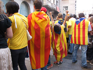 Ambient a Girona i preparaci&oacute; de la Via Catalana