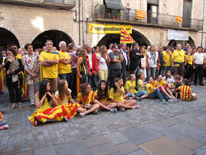 Ambient a Girona i preparaci&oacute; de la Via Catalana