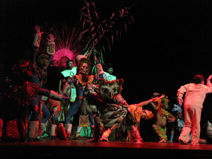 Espectacle Popol Vuh, soplo de vida. Cia. del Centro Cultural Jalil Gibran de Puebla (M&egrave;xic)
