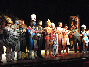 Espectacle Popol Vuh, soplo de vida. Cia. del Centro Cultural Jalil Gibran de Puebla (M&egrave;xic)