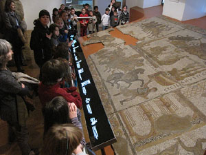 Taller de mosaic romà al Museu d'Història de la Ciutat