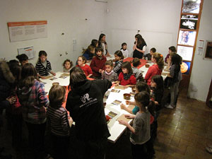 Taller de mosaic romà al Museu d'Història de la Ciutat
