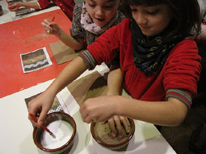 Taller de mosaic romà al Museu d'Història de la Ciutat