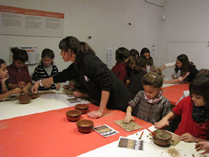 Taller de mosaic romà al Museu d'Història de la Ciutat
