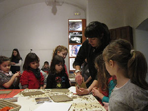 Taller de mosaic romà al Museu d'Història de la Ciutat