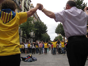 Diada Nacional de Catalunya. Sardanes a la Rambla de la Llibertat