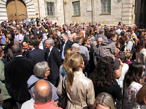 Inauguració a la plaça de la Catedral