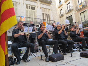 Diada Nacional 2014. Sardanes i concentraci&oacute; a la pla&ccedil;a del Vi