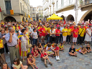 Diada Nacional 2014. Sardanes i concentraci&oacute; a la pla&ccedil;a del Vi