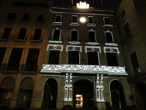 Girona, ciutat de festivals. Festival Internacional de Mapping, FIMG. Fa&ccedil;ana de l'Ajuntament