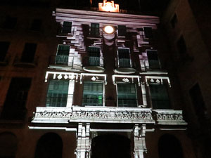 Girona, ciutat de festivals. Festival Internacional de Mapping, FIMG. Fa&ccedil;ana de l'Ajuntament