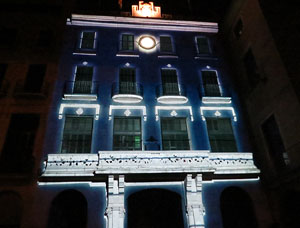Girona, ciutat de festivals. Festival Internacional de Mapping, FIMG. Fa&ccedil;ana de l'Ajuntament