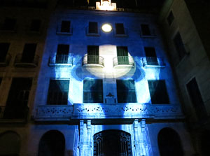 Girona, ciutat de festivals. Festival Internacional de Mapping, FIMG. Fa&ccedil;ana de l'Ajuntament