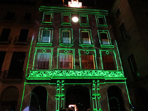 Girona, ciutat de festivals. Festival Internacional de Mapping, FIMG. Fa&ccedil;ana de l'Ajuntament